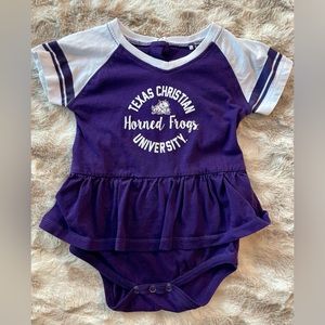 TCU skirted onesie